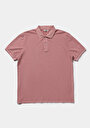 thumb-Regular Fit Polo Yaka Düz Erkek Pembe Kısa Kol Tişört