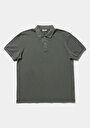 thumb-Regular Fit Polo Yaka Düz Erkek Yeşil Kısa Kol Tişört