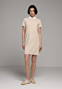 thumb-Slim Fit Nakışlı Kadın Bej Kısa Kol Elbise