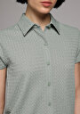thumb-Slim Fit Polo Yaka Düz Kadın Yeşil Kısa Kol Tişört