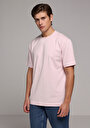 thumb-Comfort Fit Yuvarlak Yaka Düz Erkek Pembe Kısa Kol Tişört