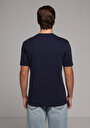 thumb-Regular Fit Yuvarlak Yaka Düz Erkek Lacivert Kısa Kol Tişört