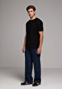 thumb-Regular Fit Yuvarlak Yaka Düz Erkek Siyah Kısa Kol Tişört