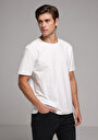 thumb-Regular Fit Yuvarlak Yaka Düz Erkek Beyaz Kısa Kol Tişört