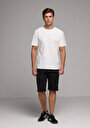 thumb-Regular Fit Yuvarlak Yaka Düz Erkek Beyaz Kısa Kol Tişört