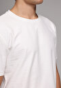 thumb-Regular Fit Yuvarlak Yaka Düz Erkek Beyaz Kısa Kol Tişört