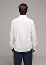 thumb-Regular Fit Shirt Neck Düz Erkek Beyaz Uzun Kol Gömlek