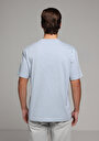 thumb-Comfort Fit Yuvarlak Yaka Düz Erkek Mavi Kısa Kol Tişört