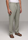 thumb-Regular Fit Orta Bel Düz Paça Erkek Yeşil  Pantolon