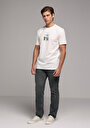 thumb-Regular Fit Yuvarlak Yaka Düz Erkek Beyaz Kısa Kol Tişört