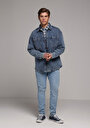 thumb-Slim Fit   Erkek Light İndigo Denim Jean Pantolon