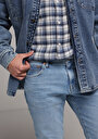 thumb-Slim Fit   Erkek Light İndigo Denim Jean Pantolon
