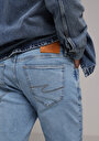 thumb-Slim Fit   Erkek Light İndigo Denim Jean Pantolon