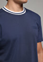 thumb-Regular Fit Yuvarlak Yaka Düz Erkek Lacivert Kısa Kol Tişört