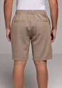 thumb-Regular Fit Orta Bel Düz Erkek Kahverengi Şort