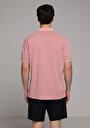 thumb-Regular Fit Polo Yaka Düz Erkek Pembe Kısa Kol Tişört