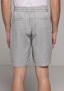 thumb-Regular Fit Orta Bel Düz Erkek Gri Şort