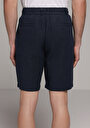 thumb-Regular Fit Orta Bel Düz Erkek Lacivert Şort