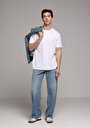 thumb-Relaxed Fit   Erkek Mid İndigo Denim Jean Pantolon