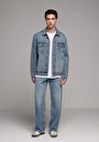 thumb-Relaxed Fit   Erkek Mid İndigo Denim Jean Pantolon
