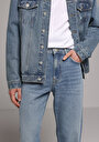 thumb-Relaxed Fit   Erkek Mid İndigo Denim Jean Pantolon