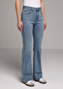 thumb-Regular Fit   Kadın Mid İndigo Denim Jean Pantolon