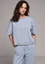 thumb-Oversize Fit   Kadın Light İndigo Denim  Gömlek