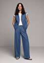thumb-Loose Fit   Kadın Mid İndigo Denim Jean Pantolon