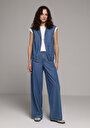 thumb-Loose Fit   Kadın Mid İndigo Denim Jean Pantolon