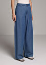 thumb-Loose Fit   Kadın Mid İndigo Denim Jean Pantolon