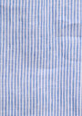 thumb-Fashion Fit Shirt Neck Çizgili Kadın Mavi Uzun Kol Gömlek