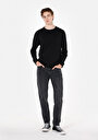thumb-Regular Fit Orta Bel Daralan Paça Erkek Black Denim Jean Pantolon