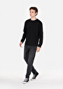 thumb-Regular Fit Orta Bel Daralan Paça Erkek Black Denim Jean Pantolon