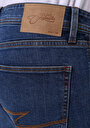 thumb-Straight Fit Düşük Bel Düz Paça Erkek Mid İndigo Denim Jean Pantolon