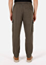 thumb-Slim Fit Orta Bel Lastikli Paça Erkek Yeşil  Pantolon