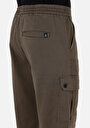 thumb-Slim Fit Orta Bel Lastikli Paça Erkek Yeşil  Pantolon
