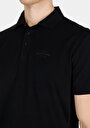 thumb-Regular Fit Polo Yaka Düz Erkek Siyah Kısa Kol Tişört