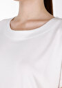 thumb-Regular Fit Yuvarlak Yaka Düz Kadın Beyaz Kısa Kol Tişört
