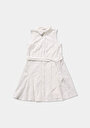 thumb-Regular Fit Düz Kadın Beyaz Kolsuz Elbise