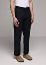 thumb-Regular Fit Orta Bel Düz Paça Erkek Lacivert  Pantolon