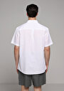 thumb-Regular Fit Shirt Neck Düz Erkek Beyaz Uzun Kol Gömlek