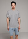thumb-Regular Fit Orta Bel Düz Erkek Light İndigo Denim Jean Şort