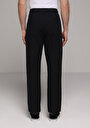 thumb-Regular Fit Orta Bel Düz Paça Erkek Siyah  Pantolon