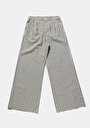 thumb-Regular Fit Yüksel Bel Geniş Paça Kadın Yeşil  Pantolon