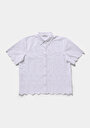 thumb-Fashion Fit Shirt Neck Jakarlı Kadın Beyaz Kısa Kol Gömlek