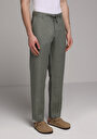 thumb-Regular Fit Orta Bel Düz Paça Erkek Yeşil  Pantolon