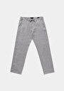 thumb-Regular Fit Orta Bel Düz Paça Erkek Gri  Pantolon