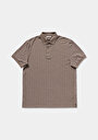 thumb-Regular Fit Polo Yaka Düz Erkek Gri Kısa Kol Tişört
