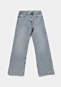 thumb-Straight Fit Orta Bel Düz Paça Kadın İndigo Jean Pantolon