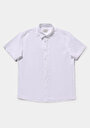 thumb-Regular Fit Shirt Neck Düz Erkek Beyaz Uzun Kol Gömlek